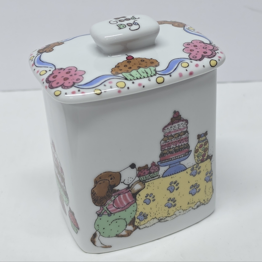 Vintage Good Dog Treat Jar By Bunny Patch Designs 1997